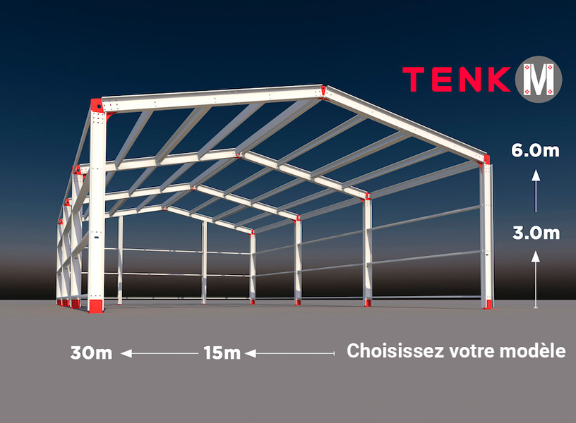 Dimensions des tentes industrielles